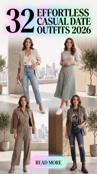 32 Casual October Date Outfits for Women 2026: Comfortable & Stylish Date Night Fashion Ideas with Jeans, Sweaters, Dresses and Effortless Autumn Looks That Actually Work