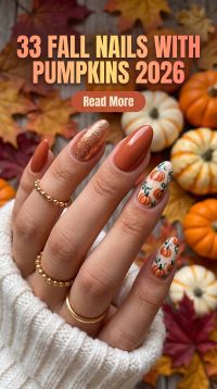 33 Fall Nails With Pumpkins 2026 – Spooky Autumn Nail Designs, Pumpkin Manicure Ideas and Festive Nail Art Inspiration to Try This Season