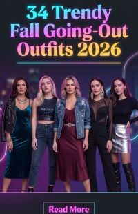 34 Trendy Fall Going-Out Outfits 2026: Classy, Casual, Chic & Stylish Night Looks for Women Featuring Jeans, Boots, Heels and Elegant Evening Outfit Ideas for Dinner Dates, Parties and Weekend Plans