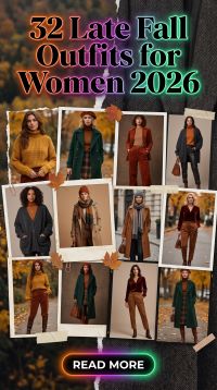 32 Late Fall Outfits for Women 2026 – Cozy, Chic & Stylish Looks That Make Cold Weather Fashionable