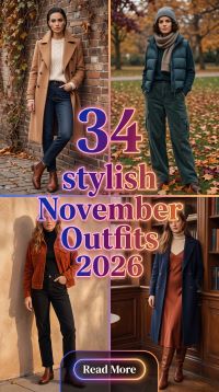 34 Luxe November Outfits for Women 2026 – Elevated End-of-Fall Layers, Cozy Textures & Chic Seasonal Style