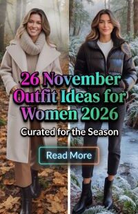 26 Ways to Upgrade Your November Style 2026 – Chic, Easy Fall Outfits with Cozy Layers, Boots & Trendy Seasonal Pieces