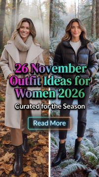 26 Ways to Upgrade Your November Style 2026 – Chic, Easy Fall Outfits with Cozy Layers, Boots & Trendy Seasonal Pieces