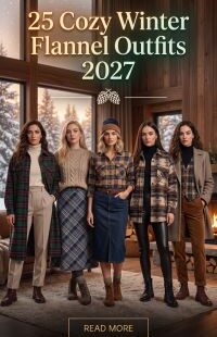 25 Winter Flannel Shirt Outfit Ideas for Women 2027 – How to Upgrade Classic Plaid with Luxe Layers, Stylish Boots, Denim, Skirts, Cozy Knitwear & Modern Accessories for Chic Cold-Weather Looks