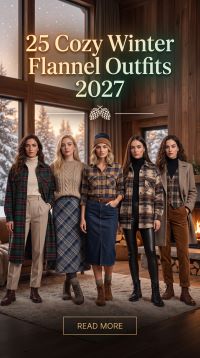 25 Winter Flannel Shirt Outfit Ideas for Women 2027 – How to Upgrade Classic Plaid with Luxe Layers, Stylish Boots, Denim, Skirts, Cozy Knitwear & Modern Accessories for Chic Cold-Weather Looks