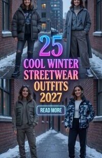 25 Elevated Winter Streetwear Outfits 2027 – Cool-Girl Layers, Oversized Silhouettes, Sneakers & Statement Outerwear for Effortless Urban Style