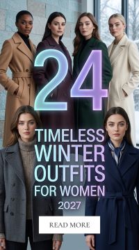 24 Classy Winter Outfits for Women 2027 – How to Create an Effortlessly Elegant Everyday Wardrobe with Luxe Coats, Boots, Neutral Tones & Timeless Accessories