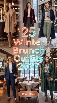 25 Elevated Winter Brunch Looks for Women 2027 – Luxe Layers, Tailored Coats, Cozy Knitwear & Chic Accessories for a Polished Café-to-Weekend Style