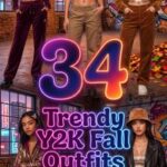 34 Cute Fall Y2K Outfits 2026: Aesthetic Women’s Fashion Ideas Featuring Jeans, Denim Jackets, Crop Tops, Cardigans, Sneakers, Color Pops and Playful Retro-Inspired Looks for Everyday Autumn Style