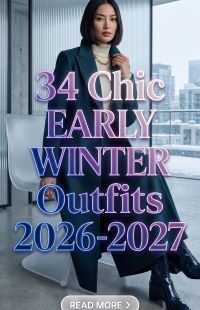 34 Early Winter Outfit Ideas for Women 2026-2027 – Fresh, Chic & Cozy Looks for the Start of Cold Weather