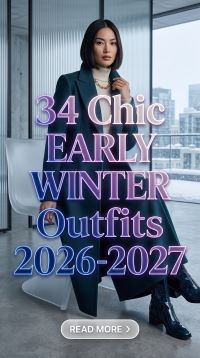 34 Early Winter Outfit Ideas for Women 2026-2027 – Fresh, Chic & Cozy Looks for the Start of Cold Weather