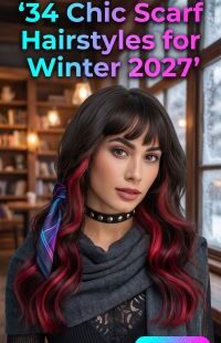 34 Chic Winter Scarf Hairstyles for Women 2027 – Stylish & Cozy Hair Ideas