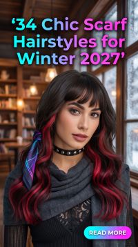 34 Chic Winter Scarf Hairstyles for Women 2027 – Stylish & Cozy Hair Ideas