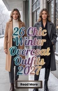 26 Overcoat Winter Outfits 2027 – How to Upgrade Your Cold-Weather Wardrobe with Tailored Layers, Luxe Knitwear, Statement Boots, Neutral Tones & Effortlessly Chic Accessories