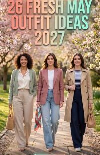 26 Fresh May Outfit Ideas 2027 – How to Upgrade Your Spring Wardrobe with Chic Layers, Lightweight Dresses, Tailored Trousers, Denim, Trendy Tops, Stylish Shoes & Elegant Accessories
