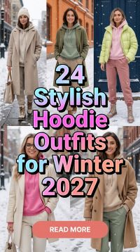 How Can You Style Winter Hoodie Outfits in 2027? 24 Cozy Looks with Oversized Layers, Jeans, Leggings, Coats & Trendy Sneakers