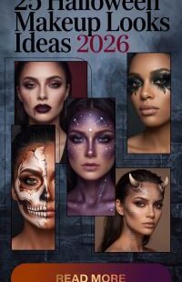 25 On-Trend Halloween Makeup Looks for 2026 – Viral Gothic Glam, Creepy Horror Effects, Dark Beauty & Spooky Aesthetic Ideas
