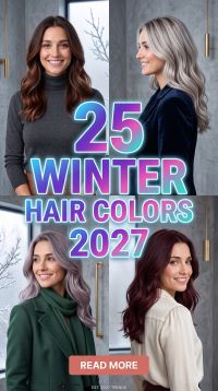 25 Trending Winter Hair Color Transformations 2027 – Luxe Brunettes, Icy Blondes, Rich Burgundy, Caramel, Copper & Dimensional Shades for a Fresh Seasonal Makeover