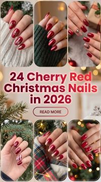 Which Cherry Red Christmas Nails Are Worth Trying in 2027? 24 Stunning Festive Manicure Ideas with Glossy Red, Velvet, Chrome, Glitter & Elegant Holiday Nail Art