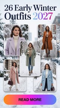26 Early Winter Outfits 2027: 16 Chic Capsule Wardrobe Ideas with Sweaters, Coats, Boots, and Easy Layers for Every Chilly Day