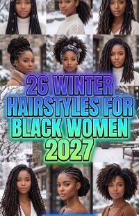 26 Elevated Winter Hairstyles for Black Women 2027 – Luxe Braids, Elegant Updos, Natural Curls, Protective Styles & Glamorous Cold-Weather Hair Inspiration