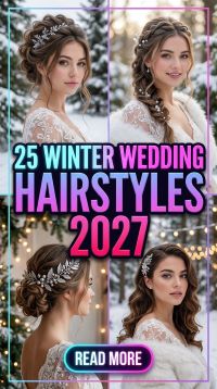 How Can You Style 25 Winter Wedding Hairstyles in 2027 with Elegant Veils, Sparkling Pins, Pearls, Velvet Ribbons & Cozy Winter Accessories?
